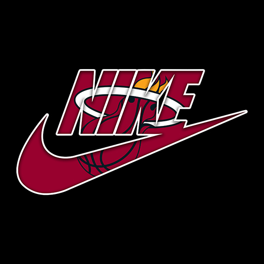 Miami Heat Nike logo iron on paper